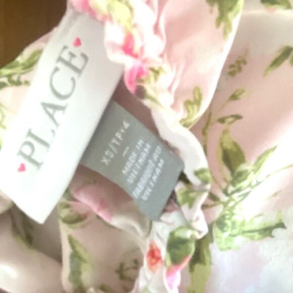 Children’s Place Floral Blouse Off Shoulder Toddler Size 4 XS - Picture 6 of 7